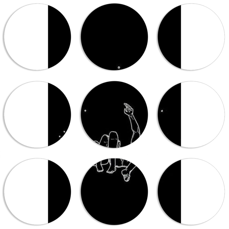 Магнитные фотопазлы круги d55 набор 9 штук 