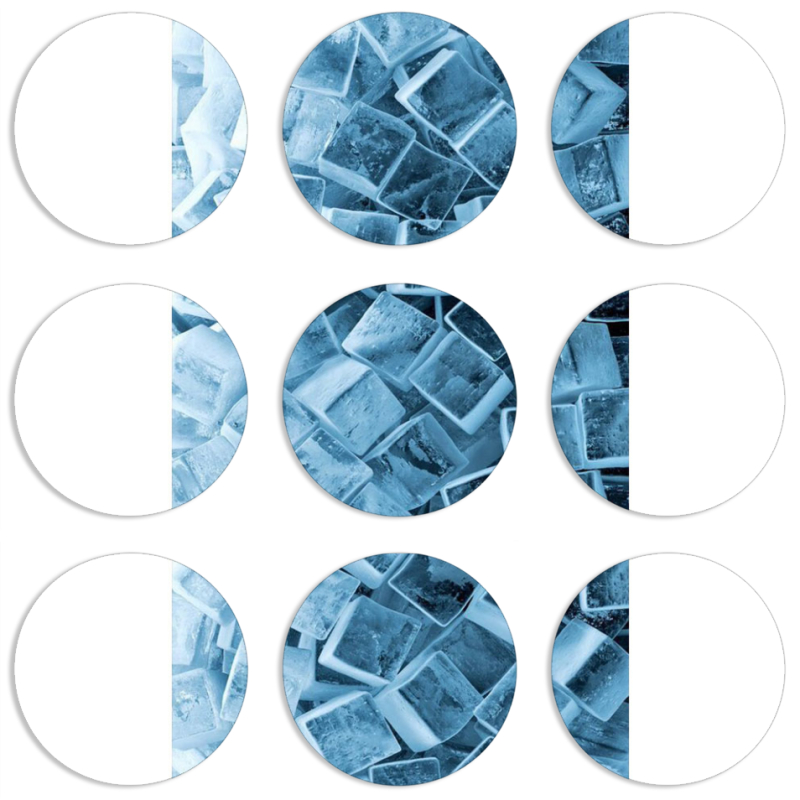 Магнитные фотопазлы круги d55 набор 9 штук 