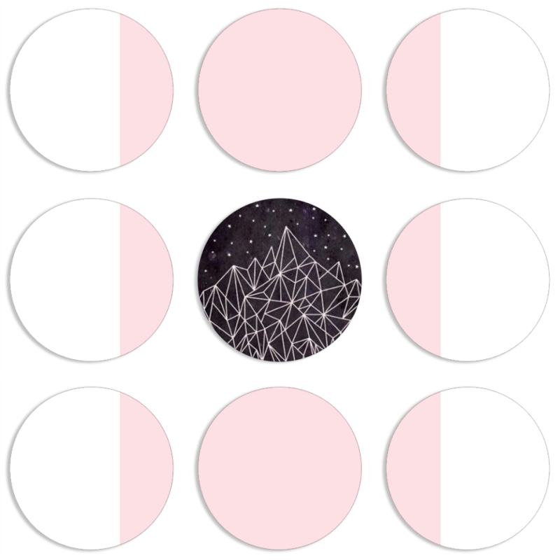 Магнитные фотопазлы круги d55 набор 9 штук 