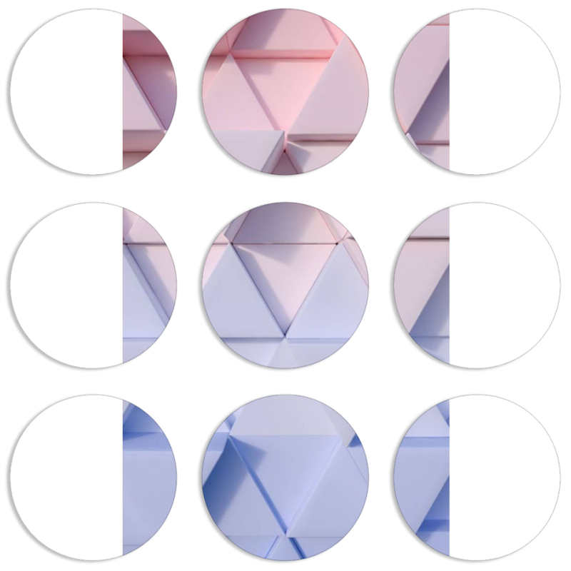 Магнитные фотопазлы круги d55 набор 9 штук 