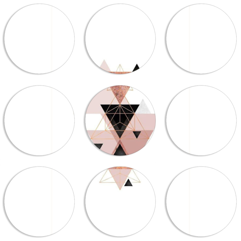 Магнитные фотопазлы круги d55 набор 9 штук 