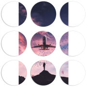 Магнитные фотопазлы круги d55 набор 9 штук 