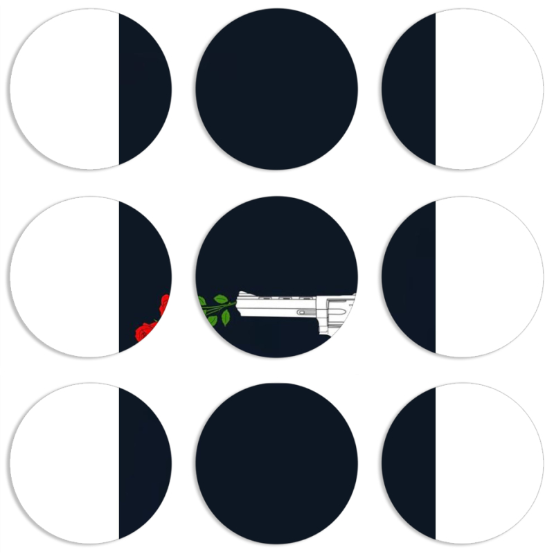 Магнитные фотопазлы круги d55 набор 9 штук 