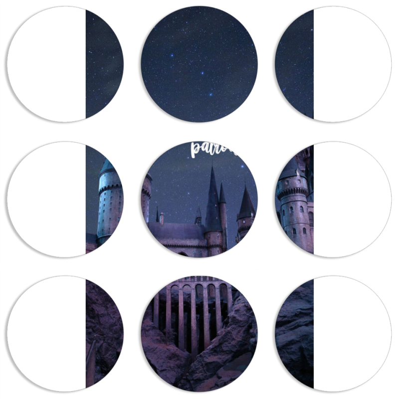 Магнитные фотопазлы круги d55 набор 9 штук 