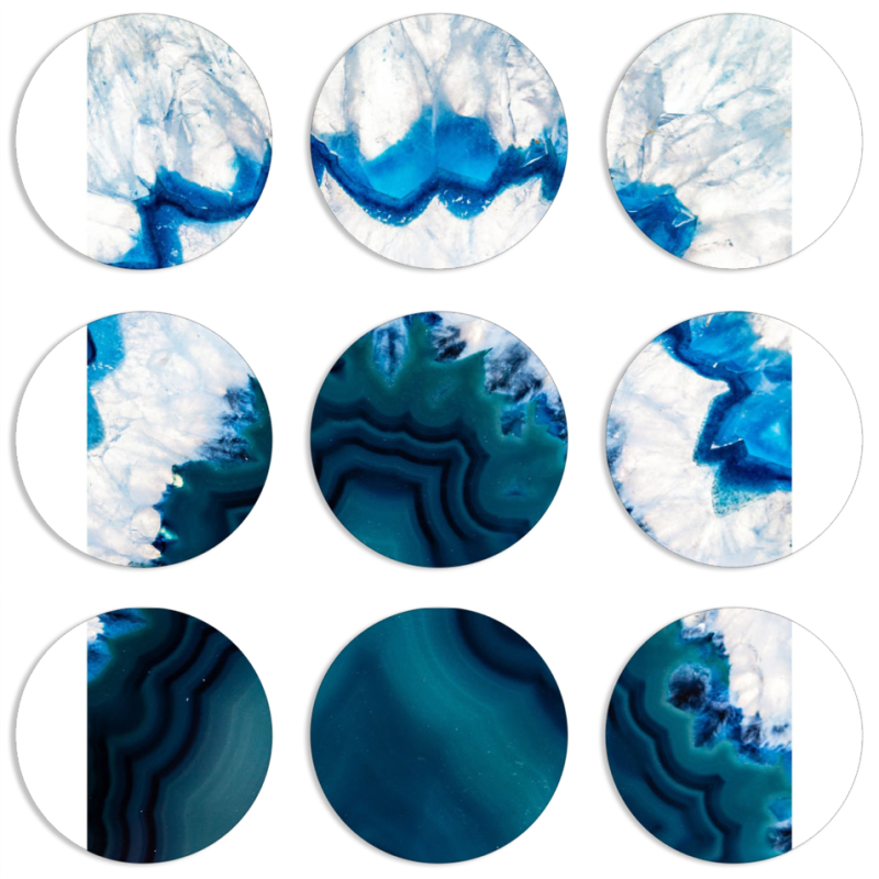 Магнитные фотопазлы круги d55 набор 9 штук 