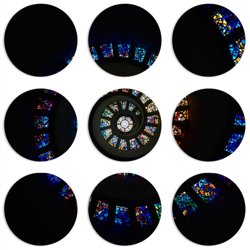 Магнитные фотопазлы круги d55 набор 9 штук 