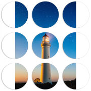 Магнитные фотопазлы круги d55 набор 9 штук 