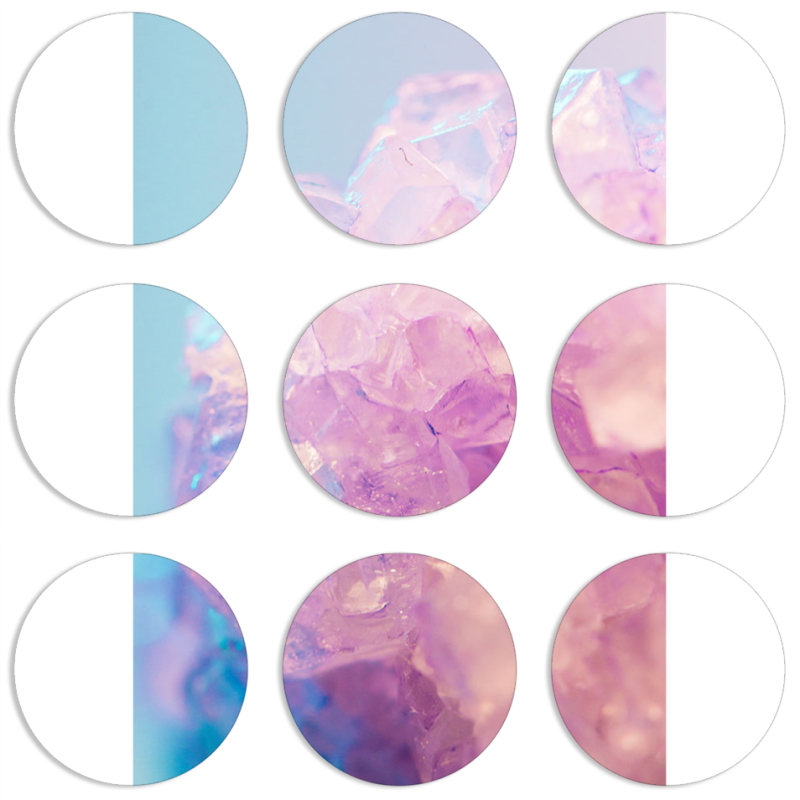 Магнитные фотопазлы круги d55 набор 9 штук 