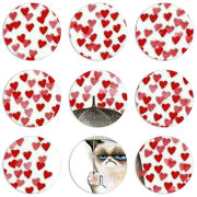 Магнитные фотопазлы круги d55 набор 9 штук Raining Hearts