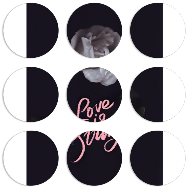 Магнитные фотопазлы круги d55 набор 9 штук 