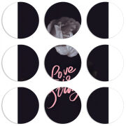 Магнитные фотопазлы круги d55 набор 9 штук 