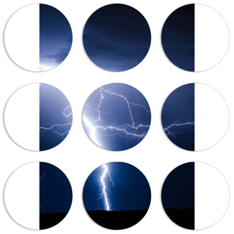 Магнитные фотопазлы круги d55 набор 9 штук 