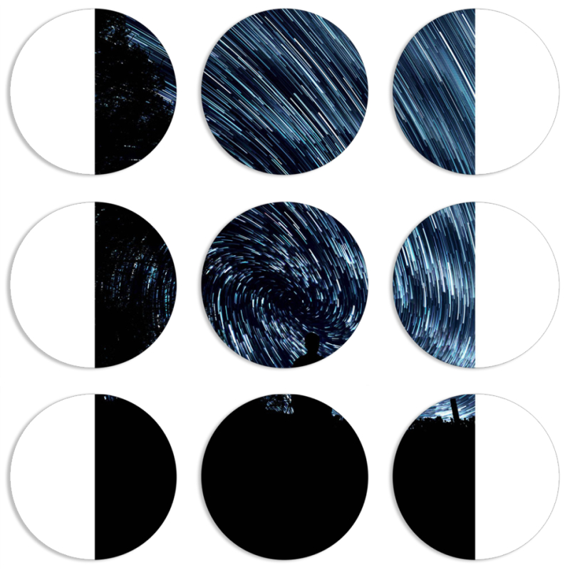 Магнитные фотопазлы круги d55 набор 9 штук 