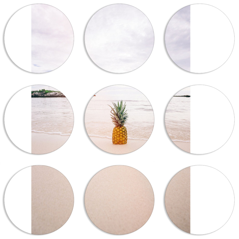 Магнитные фотопазлы круги d55 набор 9 штук 