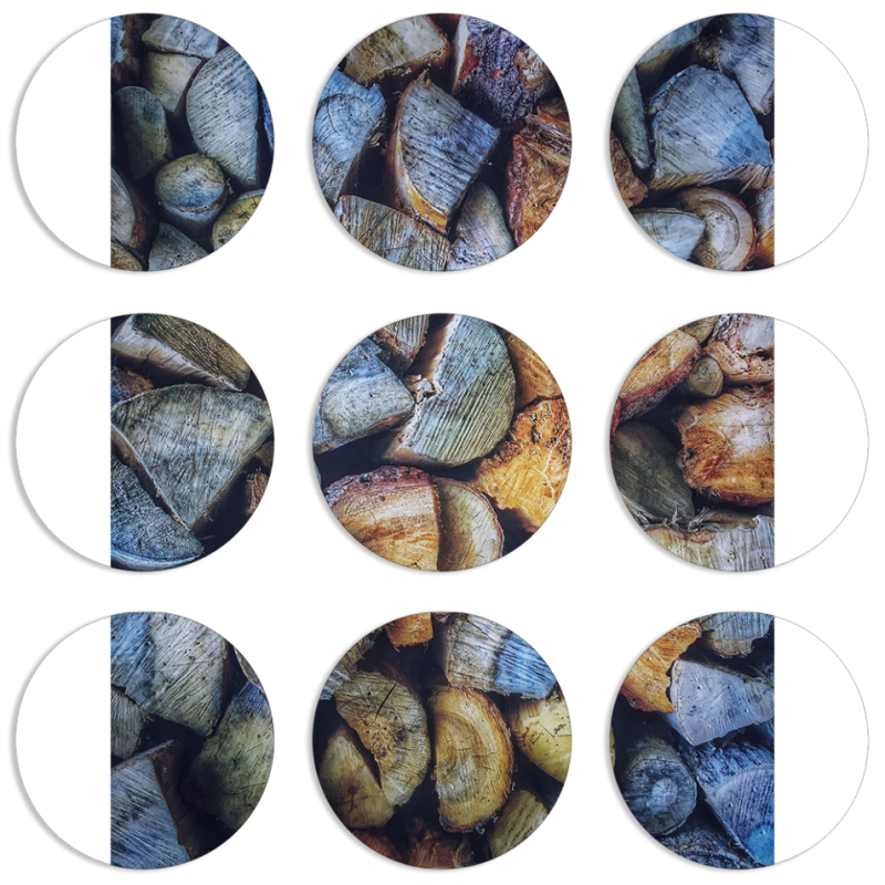 Магнитные фотопазлы круги d55 набор 9 штук 