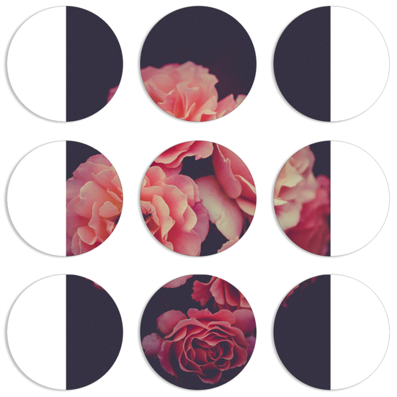 Магнитные фотопазлы круги d55 набор 9 штук 