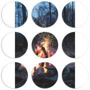 Магнитные фотопазлы круги d55 набор 9 штук 