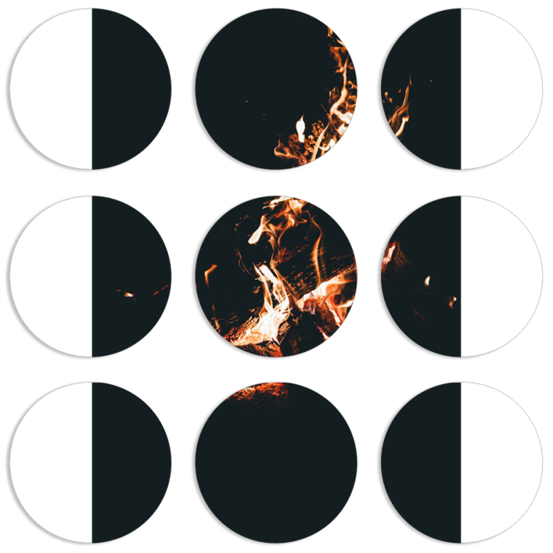 Магнитные фотопазлы круги d55 набор 9 штук 