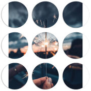 Магнитные фотопазлы круги d55 набор 9 штук 