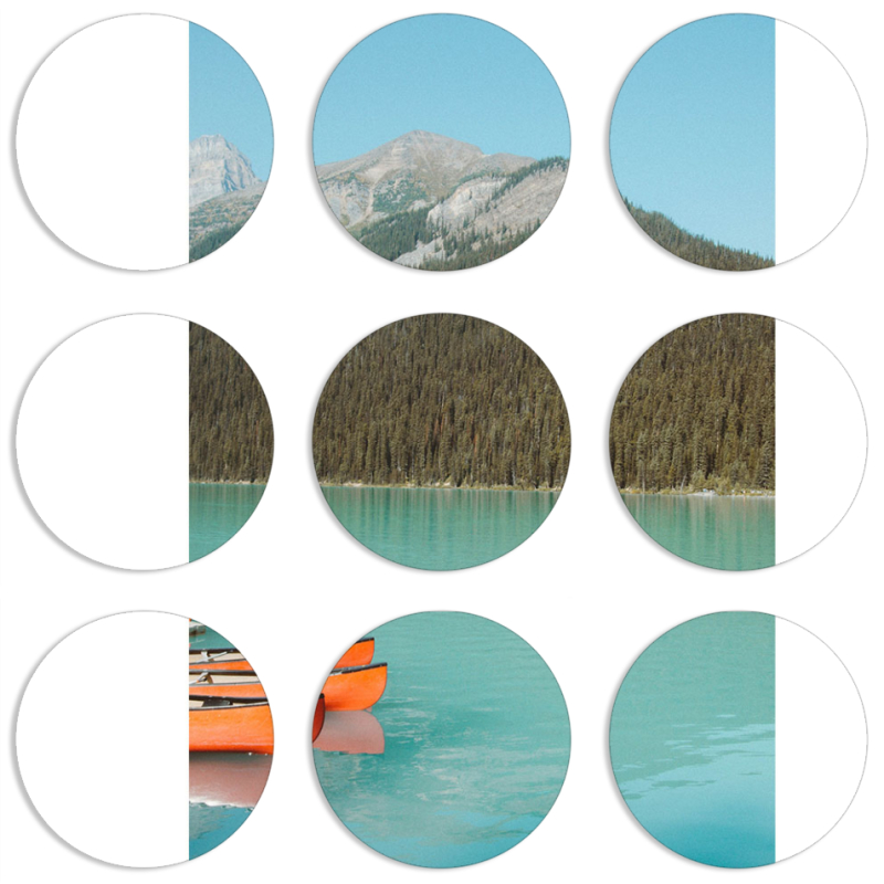 Магнитные фотопазлы круги d55 набор 9 штук 