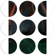 Магнитные фотопазлы круги d55 набор 9 штук 