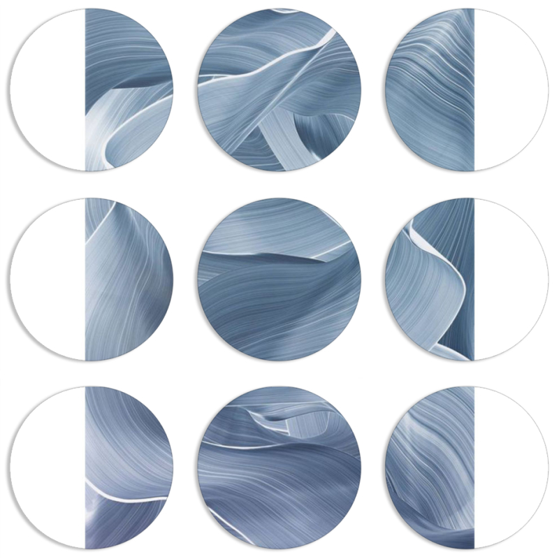 Магнитные фотопазлы круги d55 набор 9 штук 