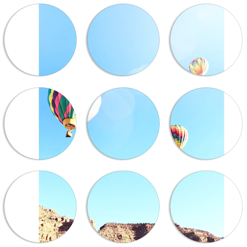 Магнитные фотопазлы круги d55 набор 9 штук 