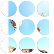 Магнитные фотопазлы круги d55 набор 9 штук 