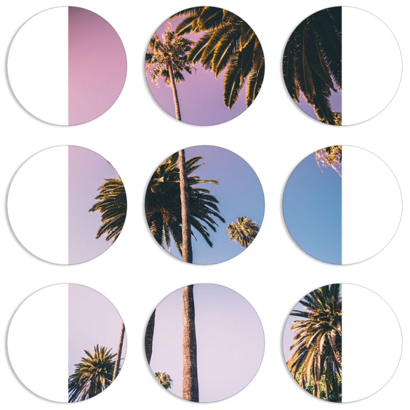 Магнитные фотопазлы круги d55 набор 9 штук 