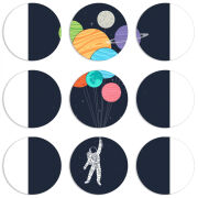 Магнитные фотопазлы круги d55 набор 9 штук 