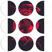 Магнитные фотопазлы круги d55 набор 9 штук 