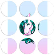 Магнитные фотопазлы круги d55 набор 9 штук 