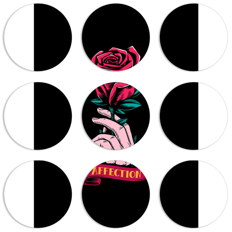 Магнитные фотопазлы круги d55 набор 9 штук 