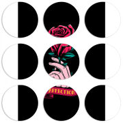 Магнитные фотопазлы круги d55 набор 9 штук 