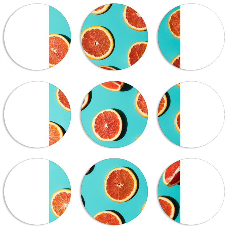 Магнитные фотопазлы круги d55 набор 9 штук 