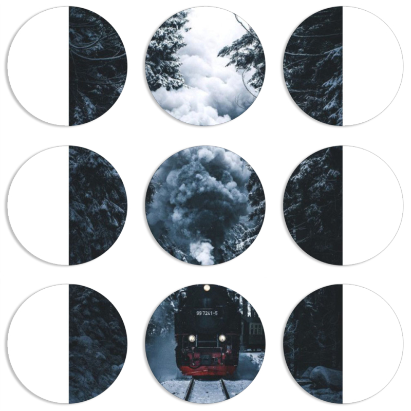 Магнитные фотопазлы круги d55 набор 9 штук 
