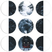 Магнитные фотопазлы круги d55 набор 9 штук 