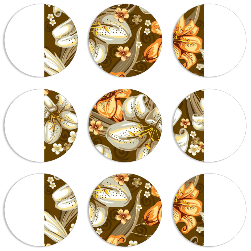 Магнитные фотопазлы круги d55 набор 9 штук Lilly