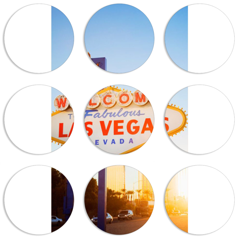 Магнитные фотопазлы круги d55 набор 9 штук 