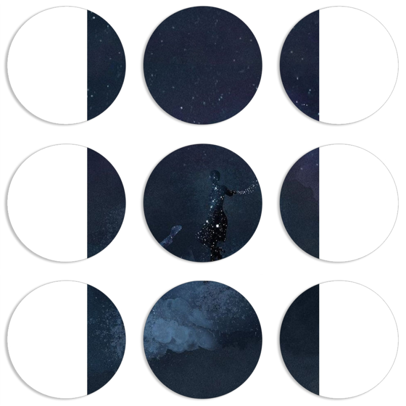 Магнитные фотопазлы круги d55 набор 9 штук 