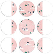 Магнитные фотопазлы круги d55 набор 9 штук 