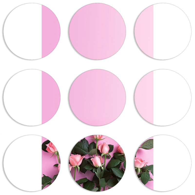 Магнитные фотопазлы круги d55 набор 9 штук 