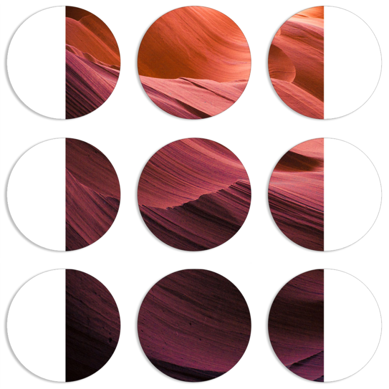 Магнитные фотопазлы круги d55 набор 9 штук 