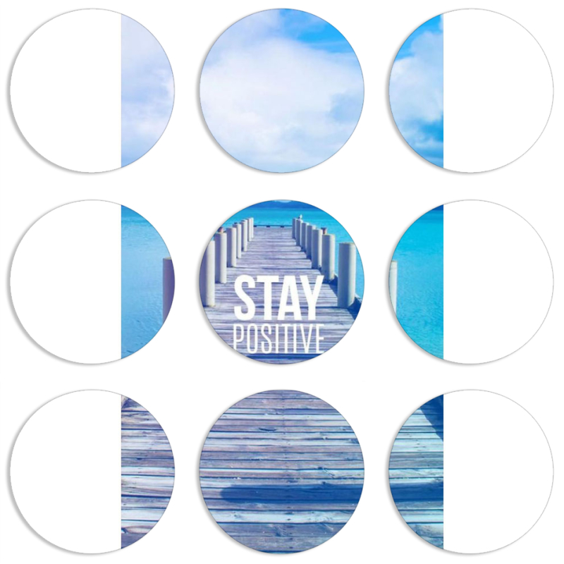 Магнитные фотопазлы круги d55 набор 9 штук 