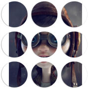 Магнитные фотопазлы круги d55 набор 9 штук Blue Eyes