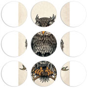 Магнитные фотопазлы круги d55 набор 9 штук 