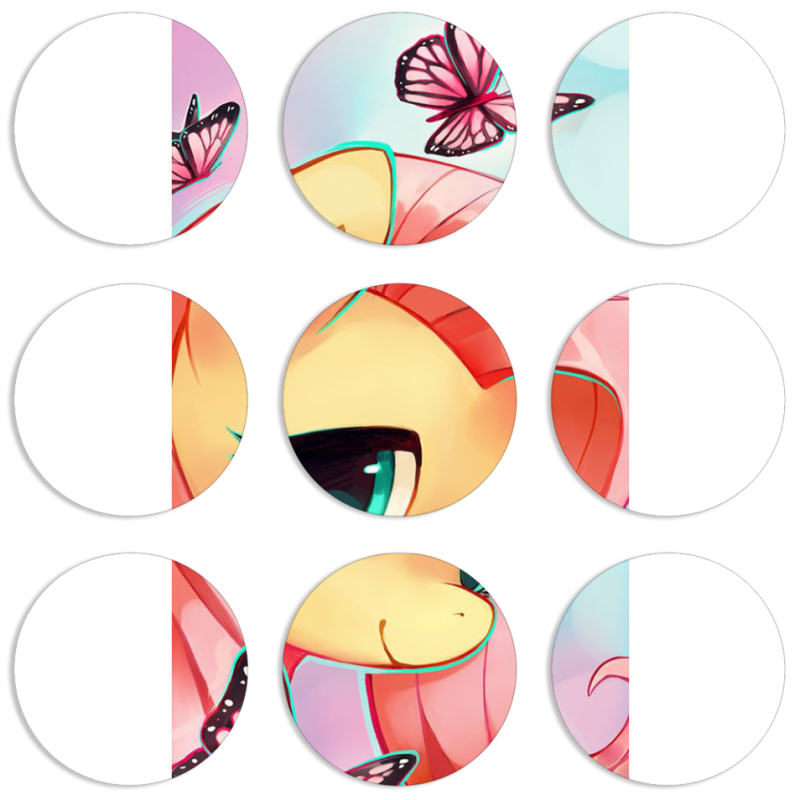 Магнитные фотопазлы круги d55 набор 9 штук My Little Pony Fluttershy