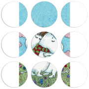 Магнитные фотопазлы круги d55 набор 9 штук Mumintroll