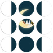 Магнитные фотопазлы круги d55 набор 9 штук Mumintroll