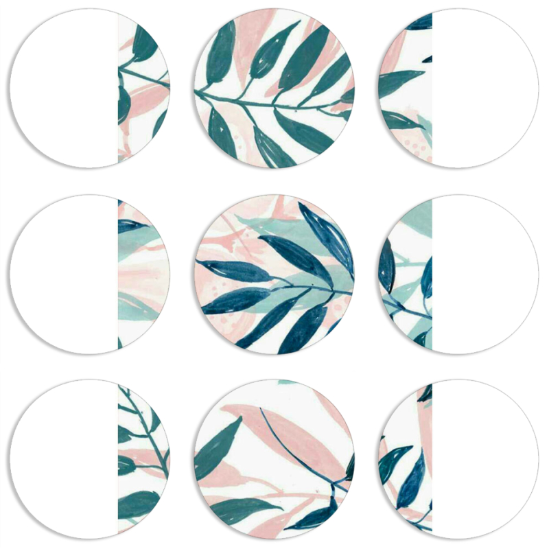 Магнитные фотопазлы круги d55 набор 9 штук 